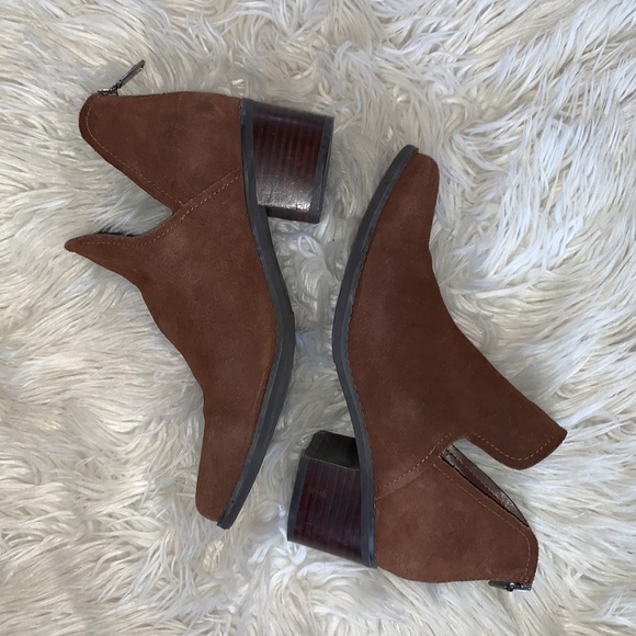 Blondo Waterproof Eliza Suede Ankle Booties Brown Boots Square Heel Size… - Picture 4 of 12